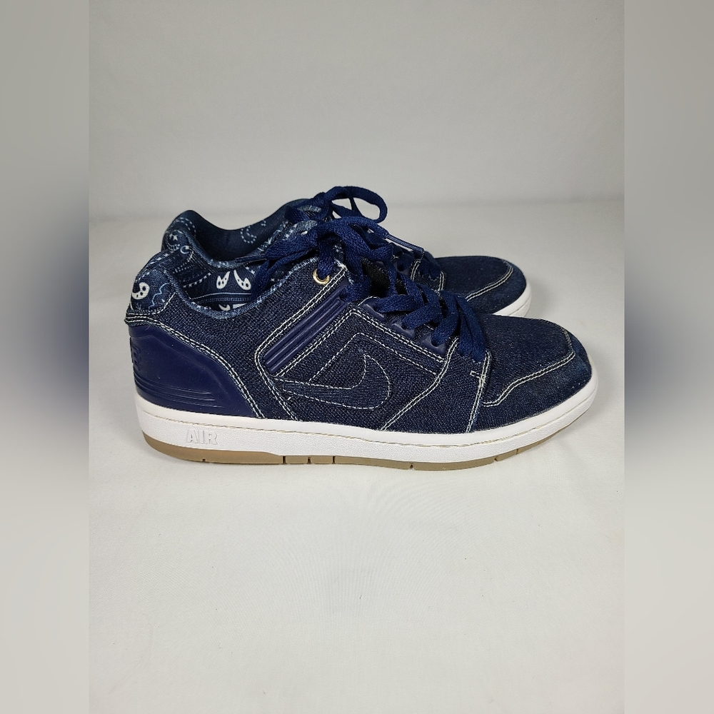 NIKE AIR FORCE 2 LOW RIVALS PACK WEST BINARY BLUE DENIM WHITE GUM SIZE 6.5